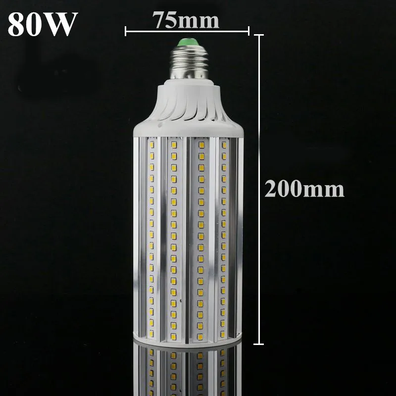 1 шт. 80 Вт Светодиодный лампа 2835 SMD E27 E40 252 светодиодный s AC 110 В/220 В теплый/Холодный белый лампы подвесные светильники 85-265 В Алюминий свет