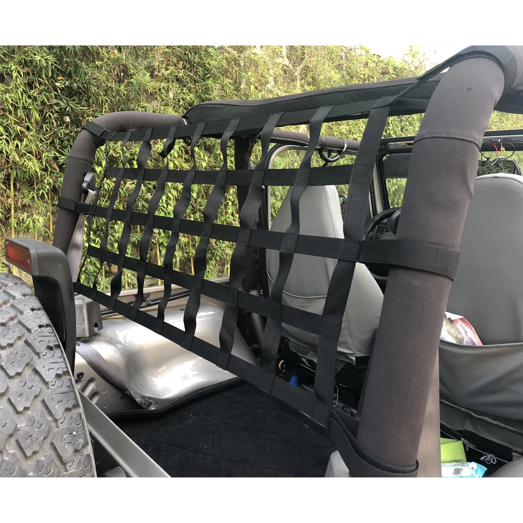 

1 Pcs 127-160cm Cargo Net Back Window Extra Storage Roof Net Easy Install Hammock for Wrangler 97-17 Car Accessories