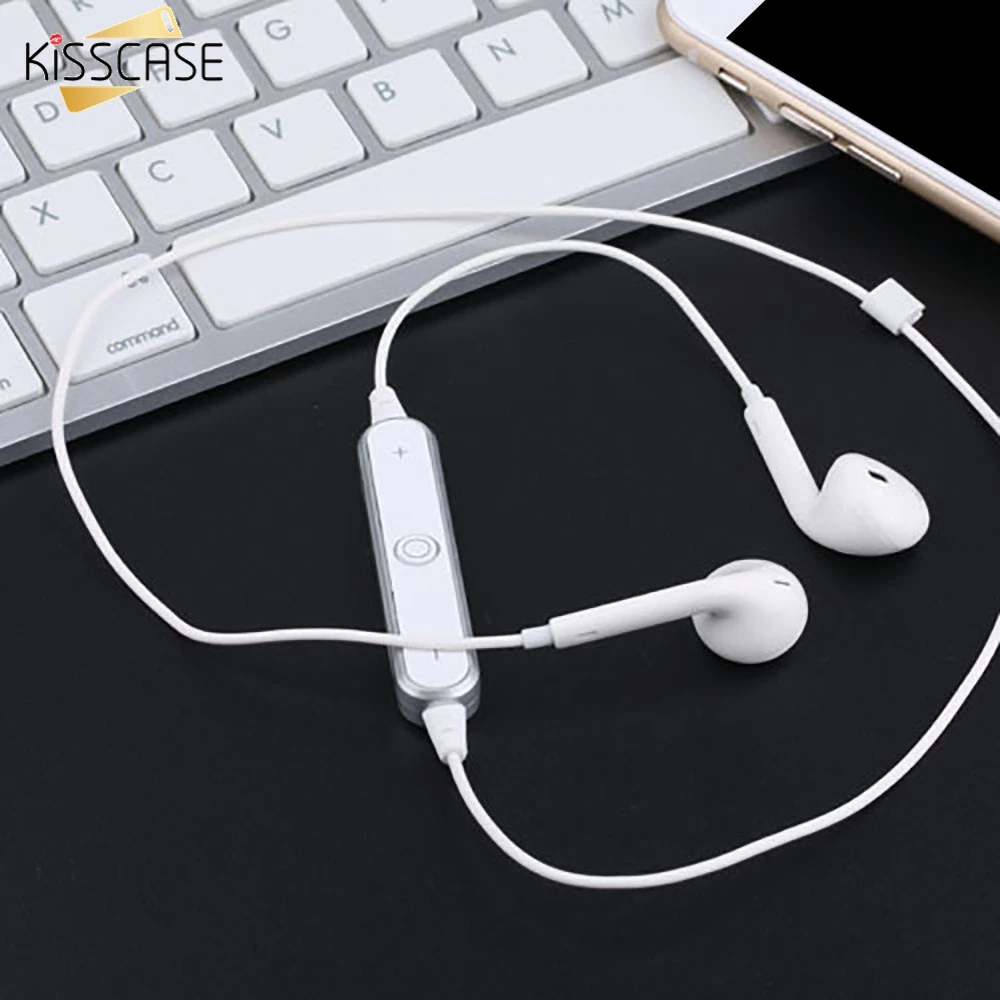 

KISSCASE Wireless Bluetooth Earphone for Phone Wire Control Bluetooth Earphones headphones for Xiaomi inalambrico auriculares