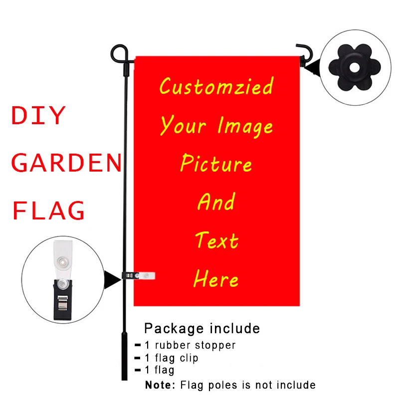 

DIY Photo Custom Picture Decoration Garden Flags Double Side Banner Home Flag Outdoor Decorative Garden Flag With High Quality