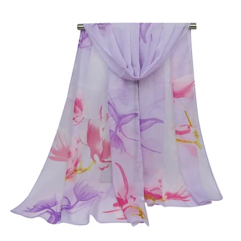 

new style fashion chiffon scarfs shawls capes wraps autumn women chiffon hijab stole beach wear amice bandana