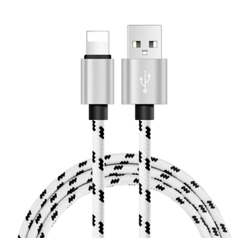 USB кабель для зарядки для iPhone 6 S 6 S 7 8 Plus 5 5S SE X XR XS Max iPad короткий длинный 25 см 1 м 2 м 3 м провод для быстрой зарядки - Цвет: Белый