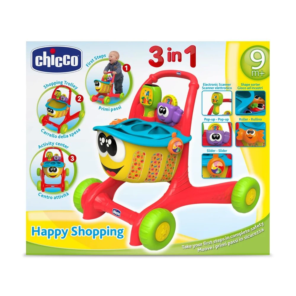 Игровой центр Chicco "Тележка для покупок"(рус/англ) 9м