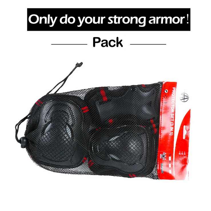 6pcs/set Skating Protective Gear Set Elbow pads Wrist Support Ski Skateboard Ice Skate Roller Knee Brace For Adult Kids Gift 6pcs/set Skating Protective Gear Set Elbow pads Wrist Support Ski Skateboard Ice Skate Roller Knee Brace For Adult Kids Gift