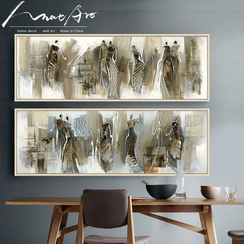 

african art abstract painting Horizontal rectangle Long painting posters and prints canvas wall art pictures for living room