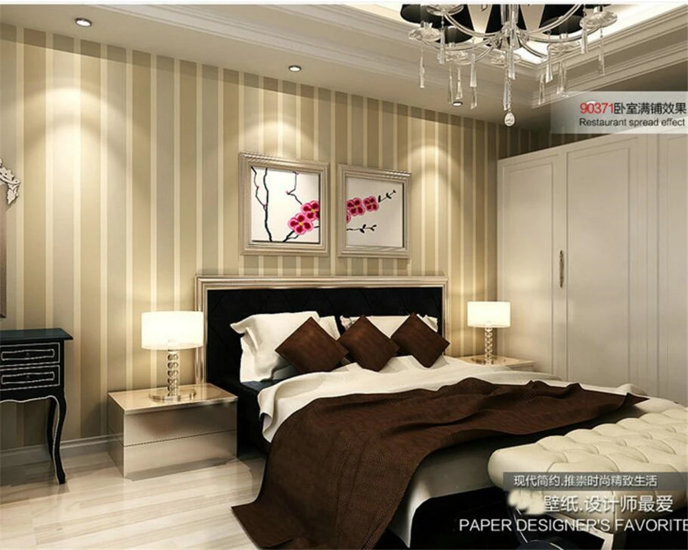 Beibehang Home decoration wallpaper modern vertical striped wallpaper living room bedroom full house covered 3d wallpaper roll Beibehang Home decoration wallpaper modern vertical striped wallpaper living room bedroom full house covered 3d wallpaper roll