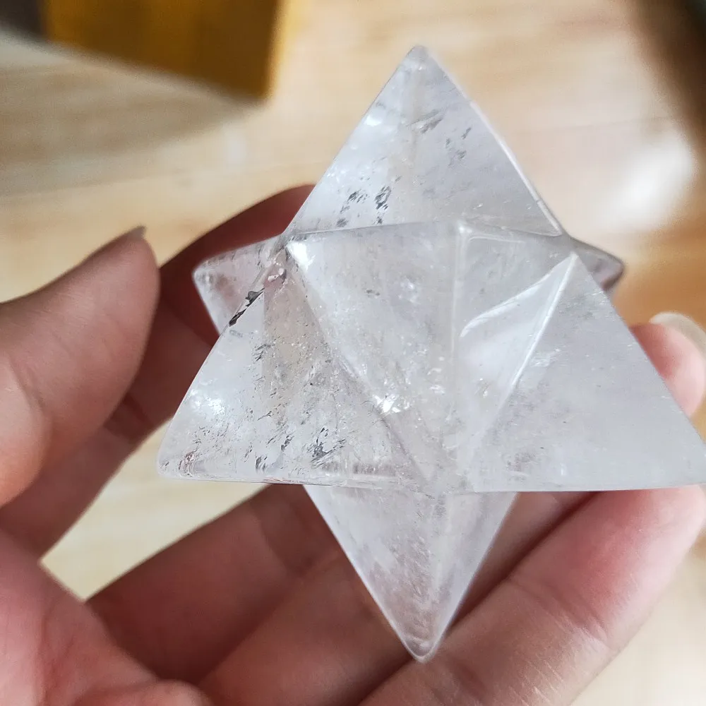 5 см Натуральный прозрачный кристалл Merkabah маятниковые кристаллические камни Merkaba