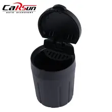 Mini cubo de basura de coche Auto vehículo portátil negro lata de basura cubo de basura caja de almacenamiento de coches para coche Cenicero accesorios de coche