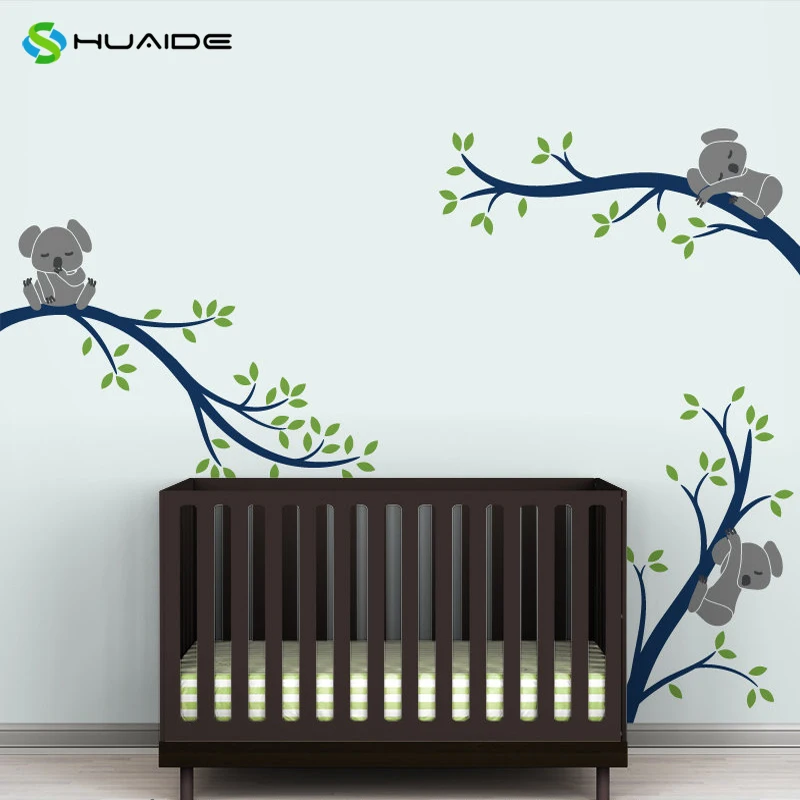 Sale Price Koala Tree Branches Baby Nursery Wall Decal Pastel