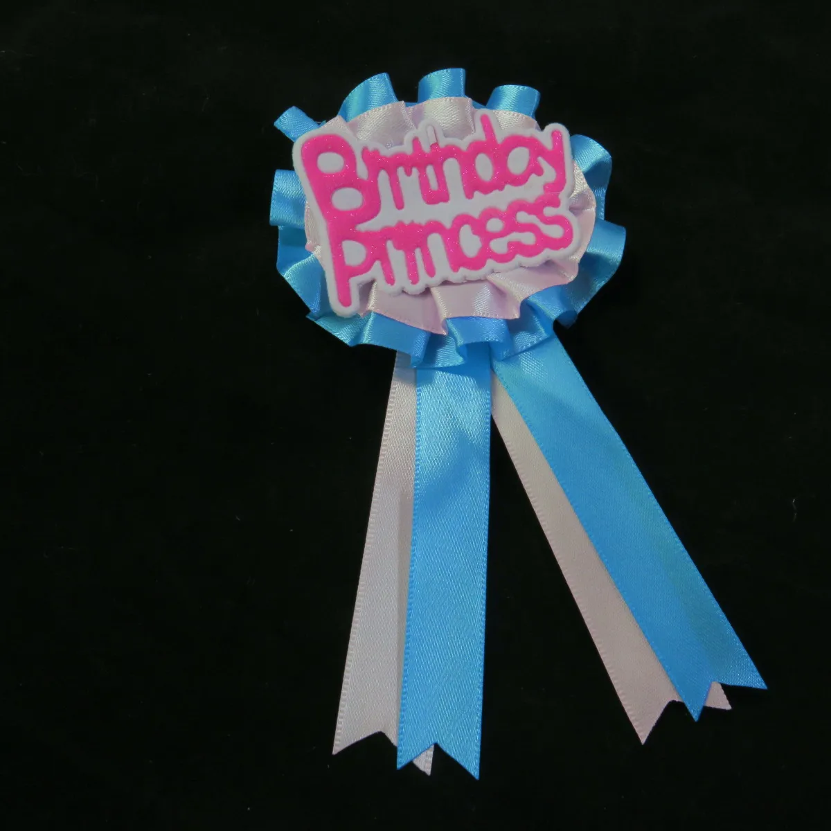 Glitterbirthdayprinc Тканевый войлочный значок звезды день рождения принцесса смешной дизайн невесты быть вечерние девушки брошь розовый синий costum аксессуар вечерние украшения - Цвет: Glitterbirthdayprinc
