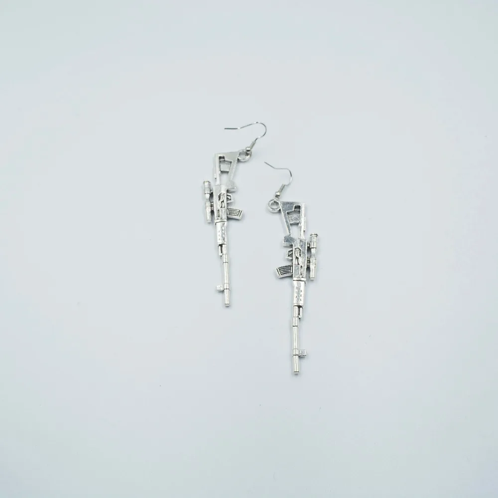 

1pair Vintage Handmade Simple Fashion Design punk big gun style gun Earrings Drop Earrings drop shipping