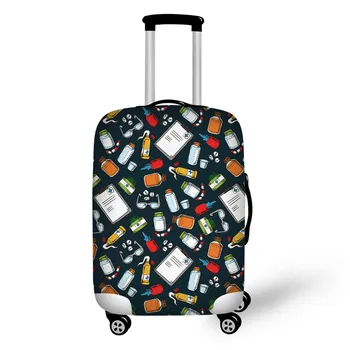 

THIKIN Cartoon Book Dustproof Luggage Protector 18-30 Inch Protect Dust Bag Case Thick Elastic Travel Suitcase Protective Cover