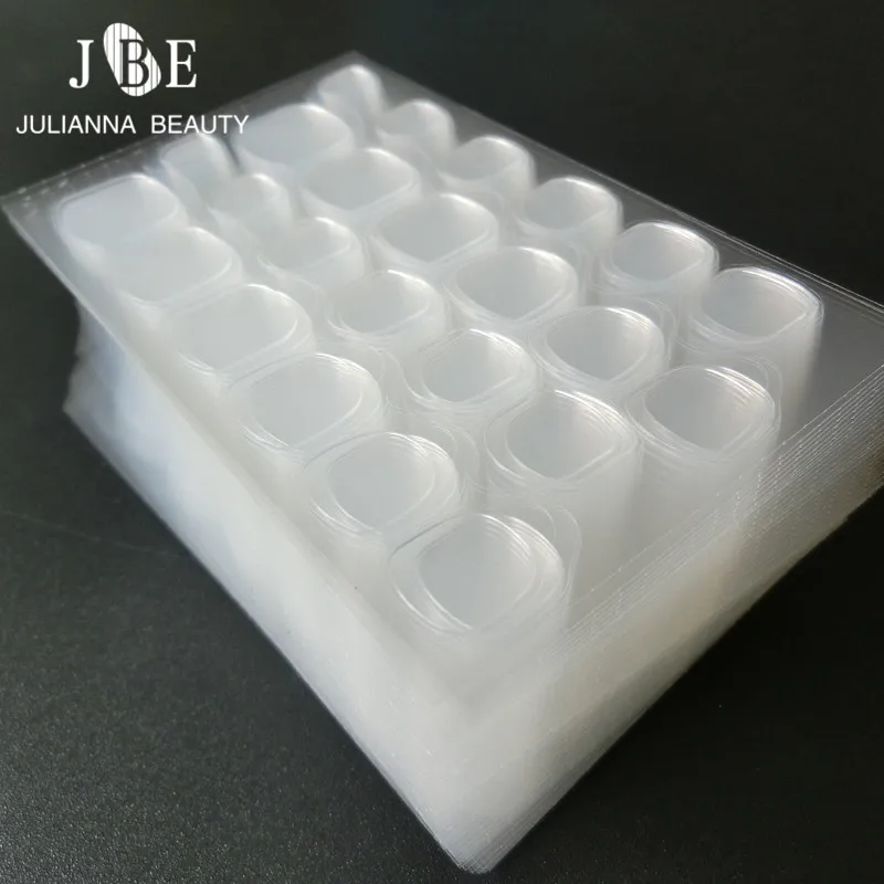 

40 Sheets Double-side Breathable Sticker Transparent Flexible For 24pcs Fake Tips