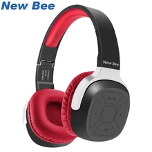 New Bee Folder Bluetooth Headphone Portable Bluetooth Headset Sport Earphone with Mic Pedometer Earbud Case for Phone PC TV
