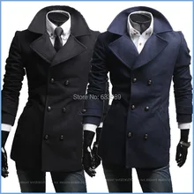 Высококачественное Брендовое Новое кашемировое пальто на зиму, мужское повседневное приталенное длинное пальто, мужские парки