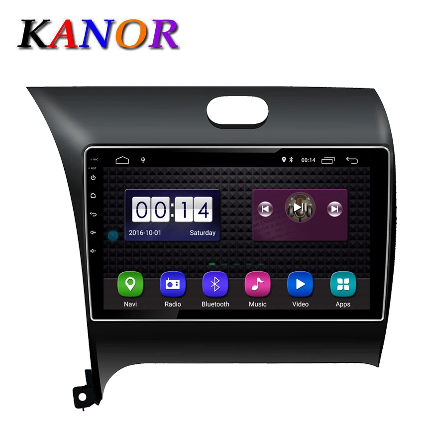 

KANOR 9 inch Quad-Core Android 8.1 Car Radio Stereo Player GPS Navigation for KIA K3 Cerato Forte 2013-2016 with Headunit WIFI