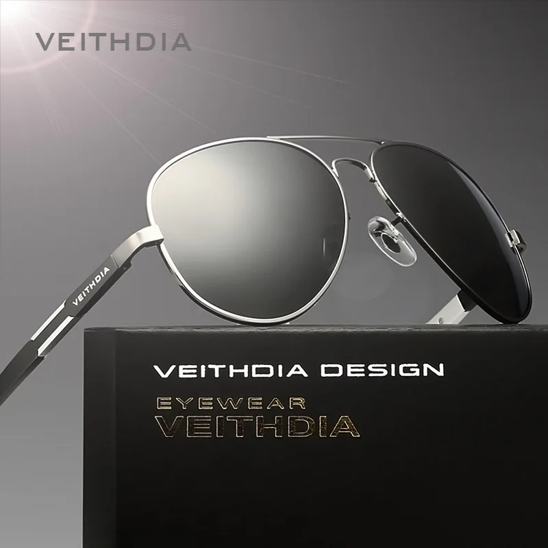 Veithdia магнийалюминиевый солнцезащитные очки поляризованные солнцезащитные очки мужской вождения рыбалка открытый Eyewears аксессуары мужчин 6695