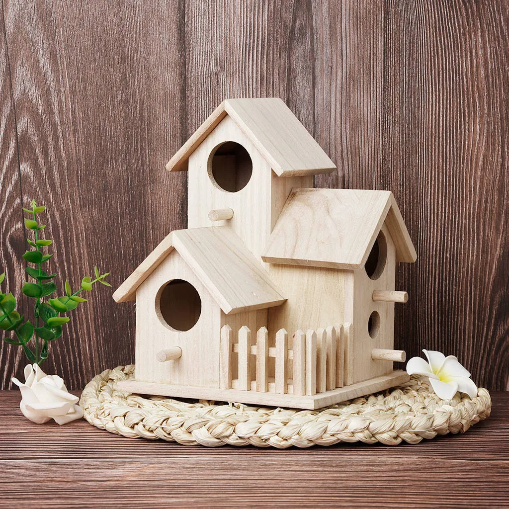 Гнездо Dox Nest House Птичье гнездо деревянный ящик для птиц креативный настенный деревянный наружный Птичье гнездо птичий домик - Цвет: K