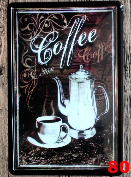 

1pc Coffee Cappuccino Italian Blend plaques Tin Plate Sign wall man cave Decoration Poster metal vintage retro shabby decor shop