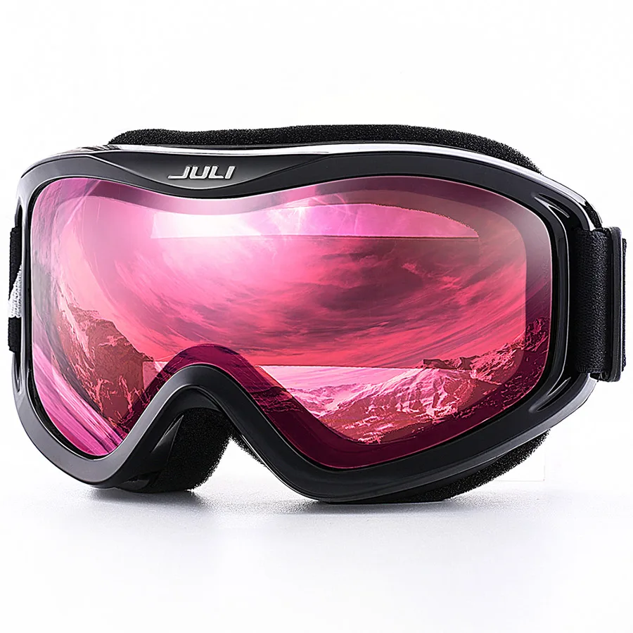 Снежные очки, зимние снежные виды спорта сноуборд над очками очки с анти-туман УФ-защитой двойные линзы для мужчин женщин Маска Goggle - Цвет линз: C1
