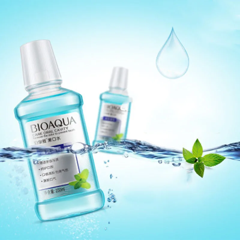 Murah BIOAQUA Mint Rasa Obat Kumur Bersih Tartar Oral Perawatan Untuk Gusi Segar Napas Mint Segar Perawatan Cleaner Kenyamanan Carry 250 ml