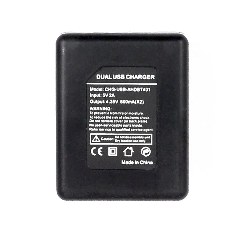 Аксессуары для камеры зарядное устройство с двумя портами и USB-кабелем Gopro Hero 4