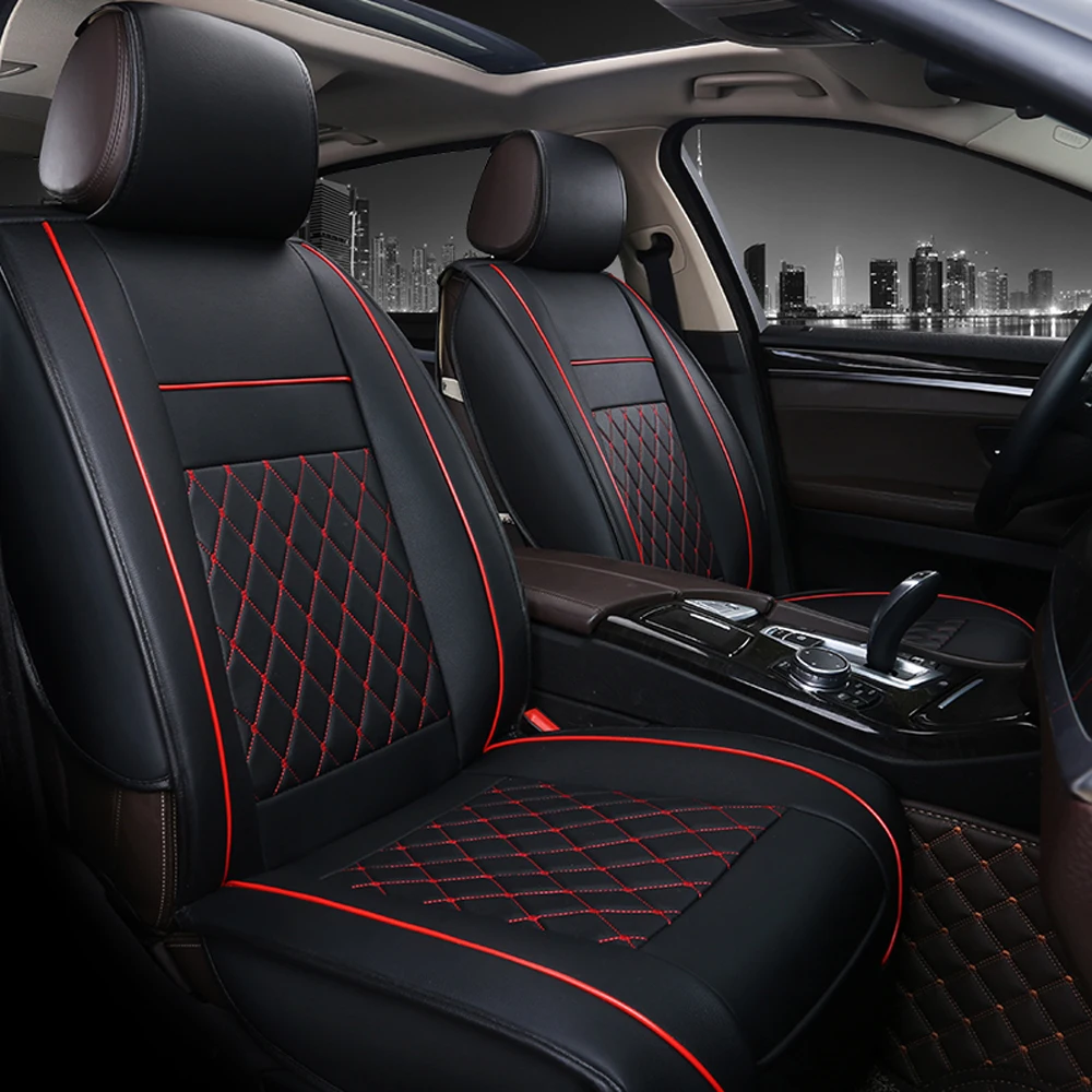

Universal Car Seat Cover Luxury PU Leather Support Pad Auto Seat Cushion Covers for Cars for chrysler 300c hyundai kia rio 3