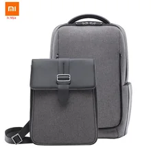 2 в 1, оригинальная сумка Xiaomi, модная, для путешествий, водонепроницаемая, съемная, передняя сумка, большая вместительность, мужские рюкзаки, дорожная сумка для ноутбука