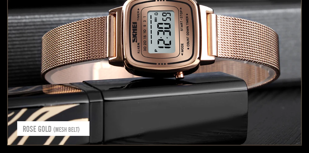 SKMEI модные спортивные часы для женщин топ бренды класса люкс 3 бар водонепроницаемые женские часы маленький циферблат цифровые часы Relogio Feminino 1252