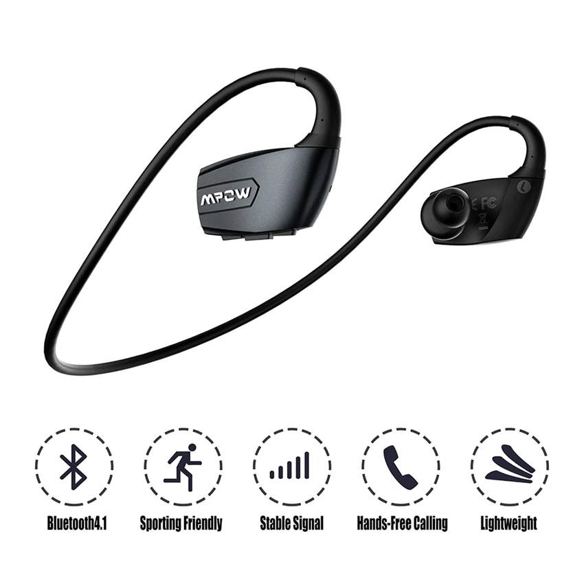 

MPOW MBH30 Antelope Wireless Earphone Bluetooth Headphone Sports CVC 6.0 Noise Reduction Stereo Music w/ Mic for Smartphones