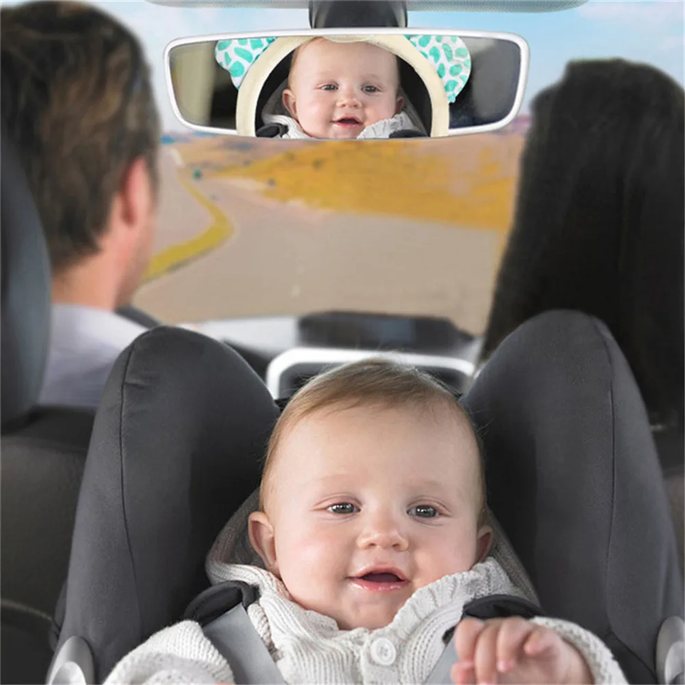 Детское сиденье безопасности зеркало заднего вида широкий вид сзади регулируемое безопасное сиденье автомобиля задний интерьер ребенка зеркало заднего вида плюшевые игрушки заднего вида
