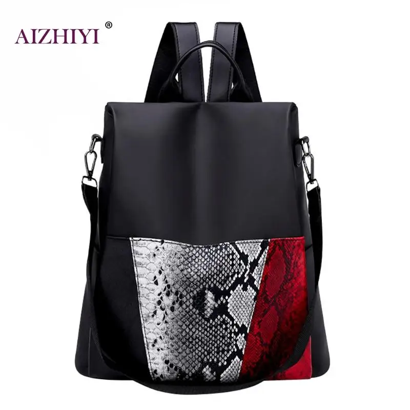 Женские школьные сумки с защитой от кражи, водонепроницаемый рюкзак для девочек-подростков, Модный женский рюкзак для путешествий, рюкзак, сумка, новинка - Цвет: Черный