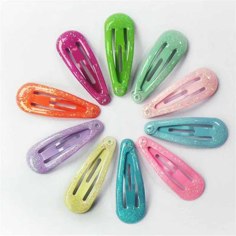 10Pcs/lot Cute Candy Color Girls Hair Clips BB Clips Snap Band Hairpins
