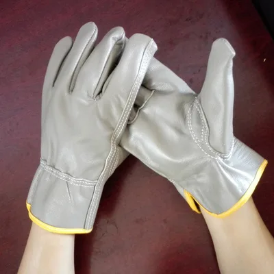 

Labor insurance cut-proof welding high temperature driver work gloves top layer cowhide