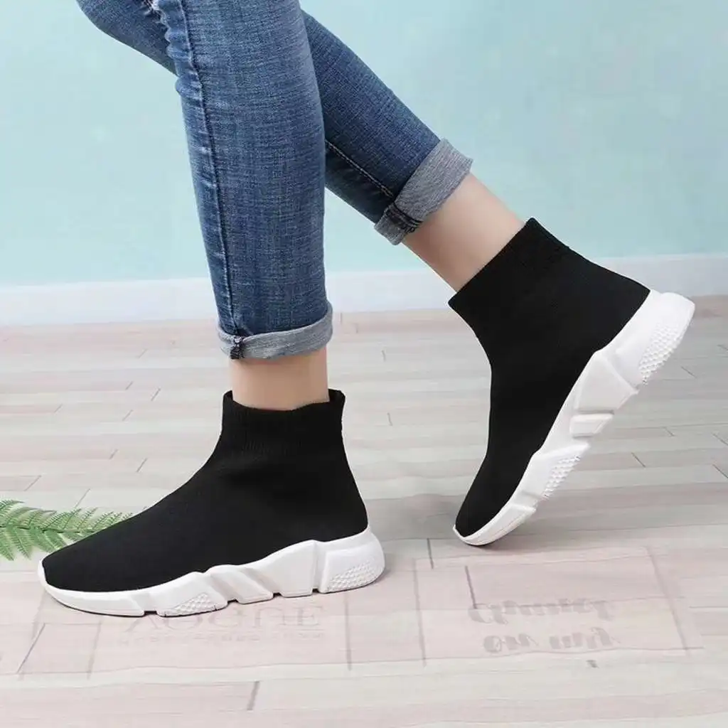 knitted trainer boots