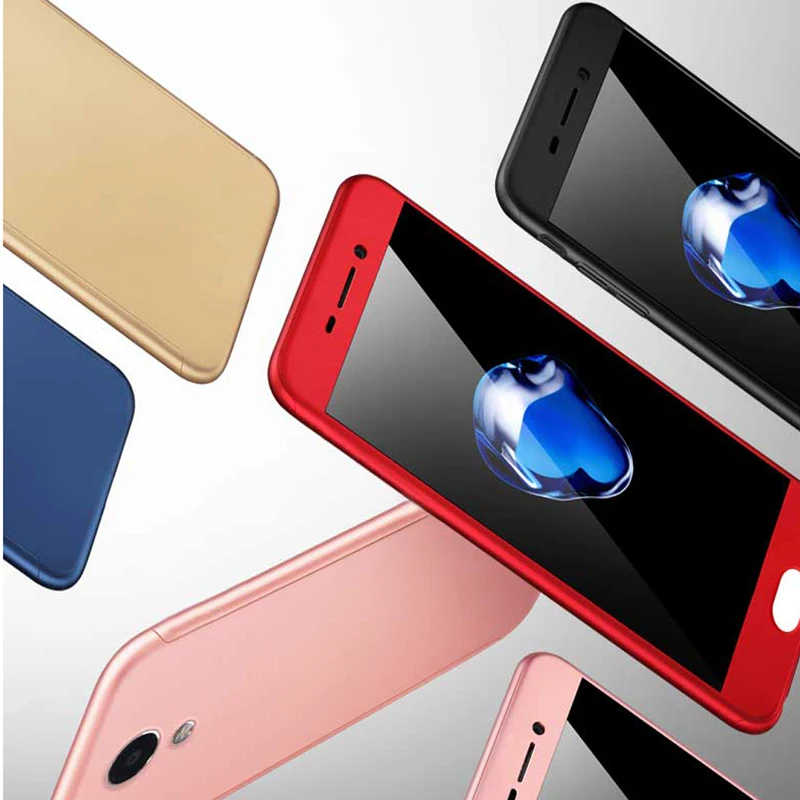 

360 Protective Full Matte Cover Cases For Meizu M6 Note M721H M5 Note M621H Case For MEIZU M6 M711H M5 Note M721H Tempered glass
