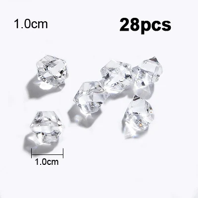 1.0cm Crushed Ice 28 шт. Прозрачные гранулы лед искусственный лед фотографии реквизит для пива виски Сода напиток фото фон аксессуары - Цвет: 1.0cm Crushed Ice