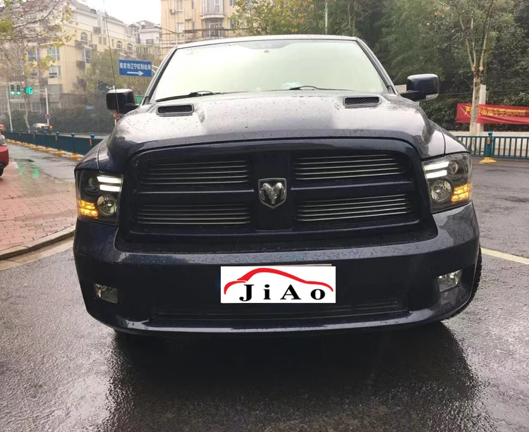 Автомобильный Стайлинг светодиодный налобный фонарь для Dodge Ram светодиодный фары 2013 из-за Ram drl H7 Биксеноновая разрядная лампа высокой интенсивности для объектива ГЛАЗА АНГЕЛА Фары ближнего и дальнего света