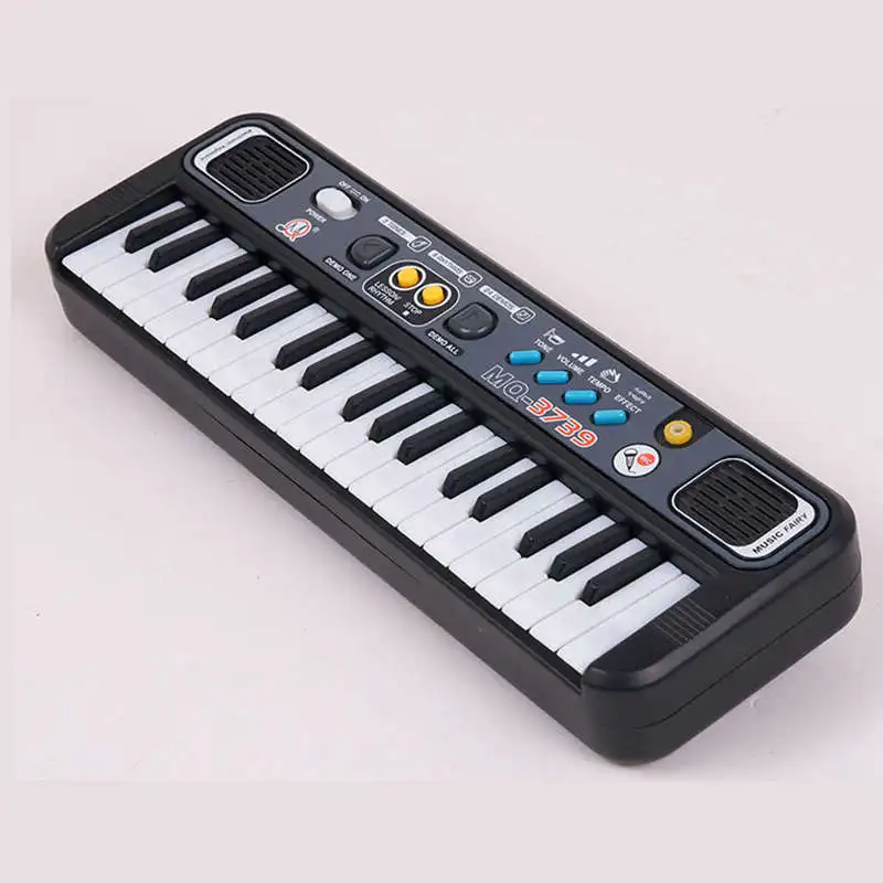  Multifunctional Mini Electronic Piano With Microphone Abs Children Portable 37 Keys Digital Music E