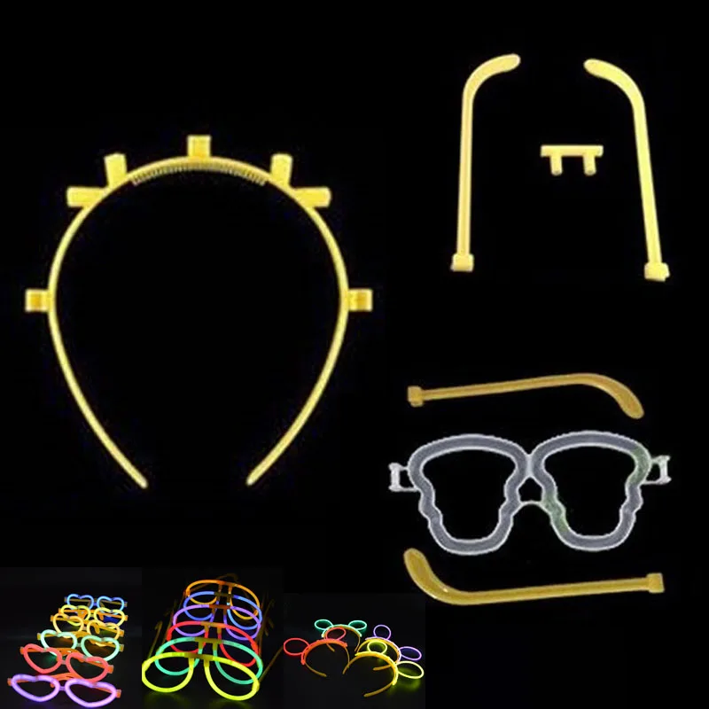

Glow Sticks Glasses Bunny Ear Headband Frame Connectors Wedding Favors neon Glow Concert led party Festival Carnival