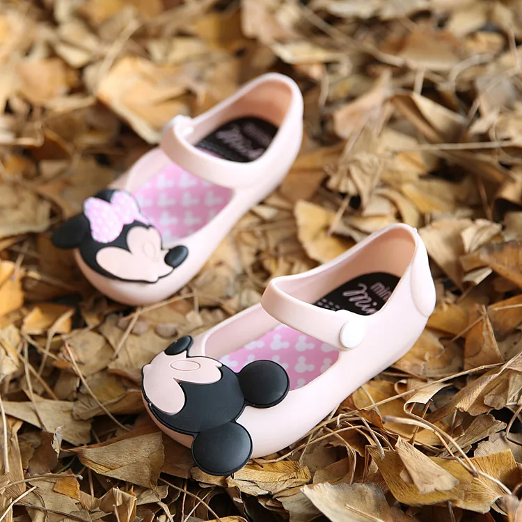 

Melis children beach Sandals Mickey Minnie kids toddler baby little girl crystal jelly shoe footwear candy smell style shoes