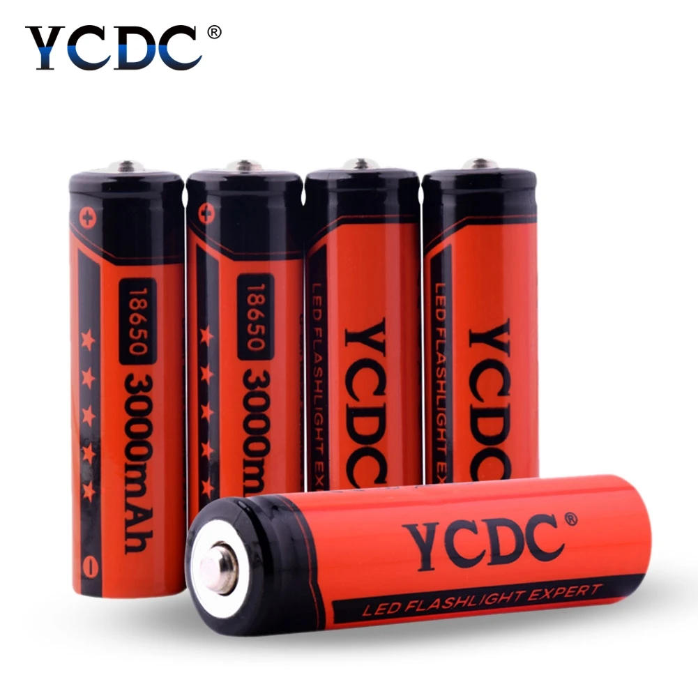 YCDC 2 20 шт./кор. литий ионный аккумулятор 18650 Перезаряжаемые батареи 3 7 V 3000 мА/ч