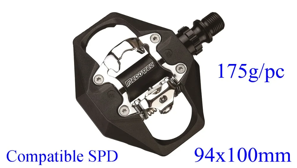 

Pedotec PT-Aegis 175 ( MTB ) Mountain Bike Pedal Compatible SPD 94x100mm 175g/pc Bicycle Parts