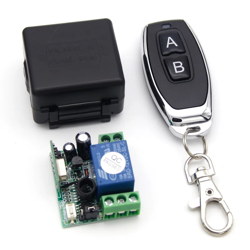 

433Mhz Universal Wireless Remote Control Switch DC 12V 1CH relay Receiver Module and RF Transmitter 433 Mhz Remote Controls 1527