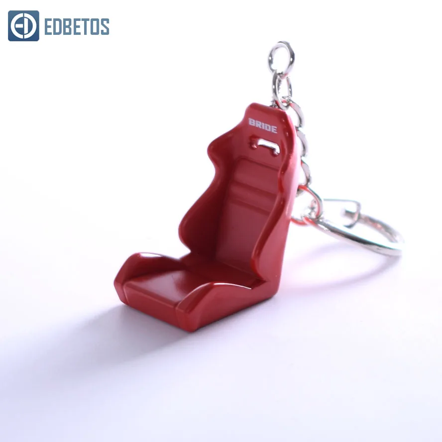 

Auro Racing Keyring for BRIDE Recaro Car Seat Styling Keychain Modified Car Hellaflush Key Chain Red Plastic BRIDE keyring