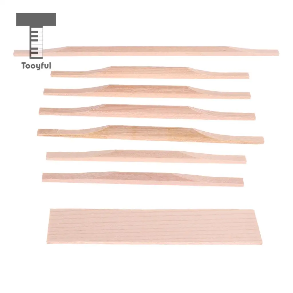 Tooyful 1 Set 23inch Concert Ukulele Spruce Brace Wood Kit 4 String Guitar DIY Accessories Luthier Maker Tools