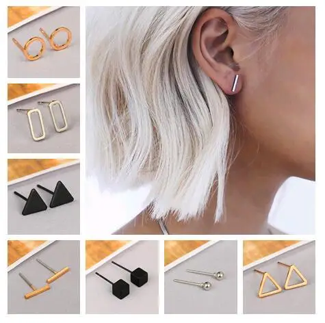 

Word dot, triangle, Square ear nail.