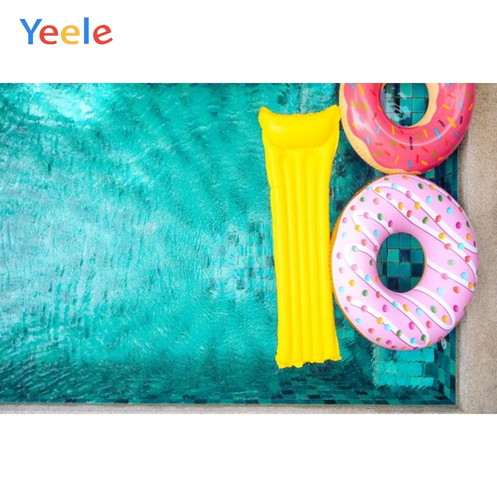 

Yeele Swimming Donut Ring Pool Backdrops Baby Portrait Photography Backdrop Customized Photographic Background Photo Studio