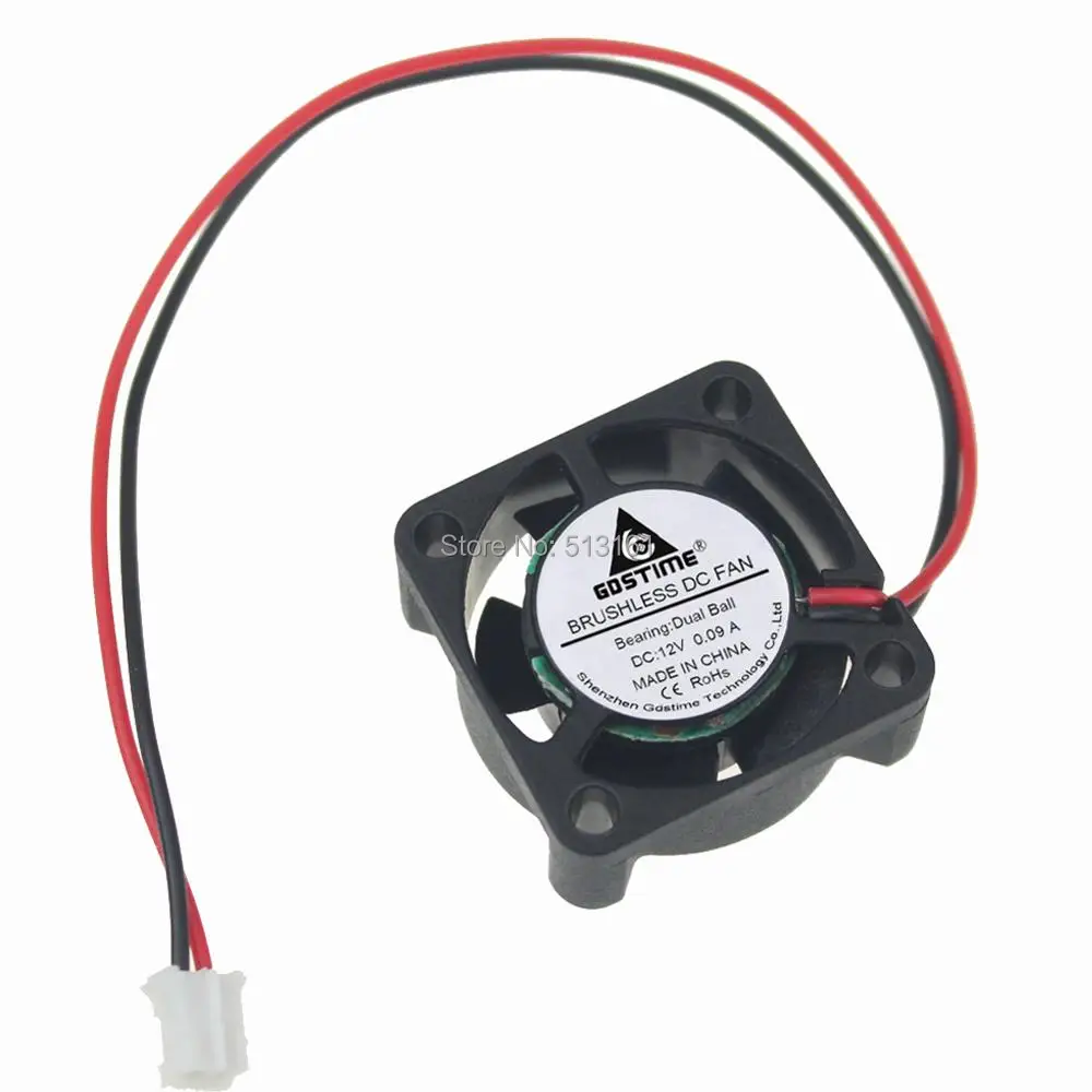 

10Pcs Gdstime 2510 Ball Bearing 12V Cooler Brushless DC Cooling Fan 25mm *25mm*10mm Mini Radiator