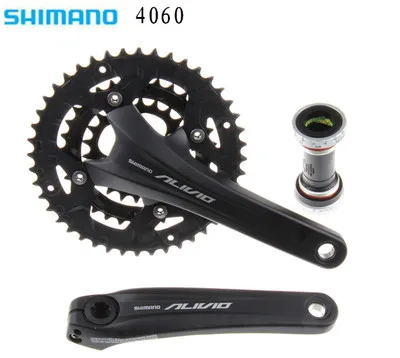 Shimano FC M4050 T4060 Alivio 3x9S Скорость MTB велосипедный шатун 170 мм включает BB52 - Цвет: M4060